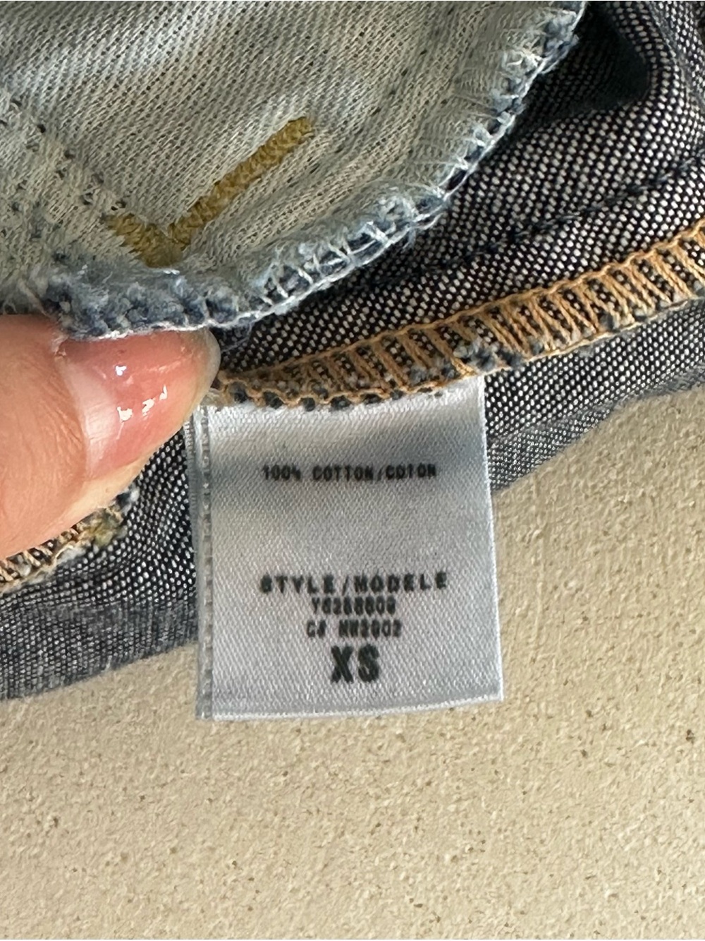 Guess Jeans Dark Denim Ruffled Short-Sleeve Jacket - Picture 9 of 9